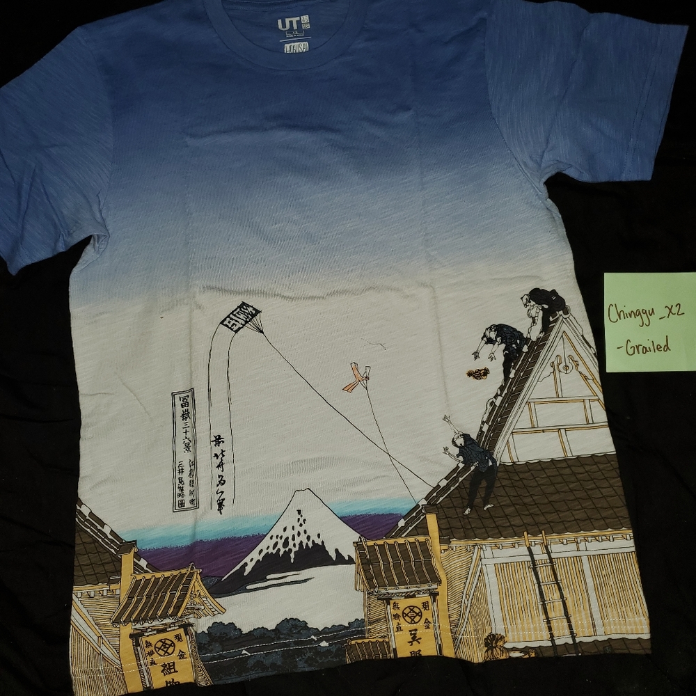 Uniqlo x Hokusai Blue Tee